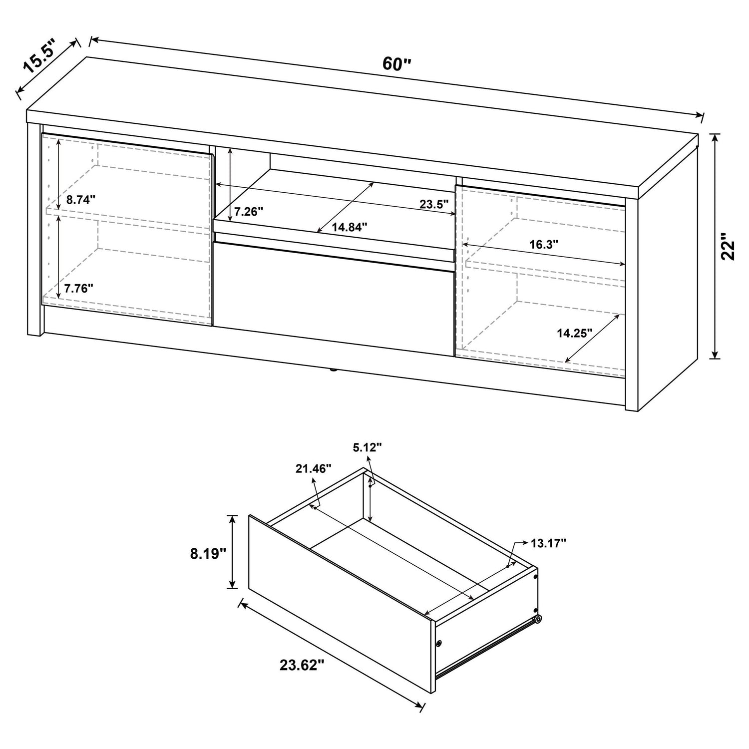 Sloat - 2 Door TV Stand Media Console