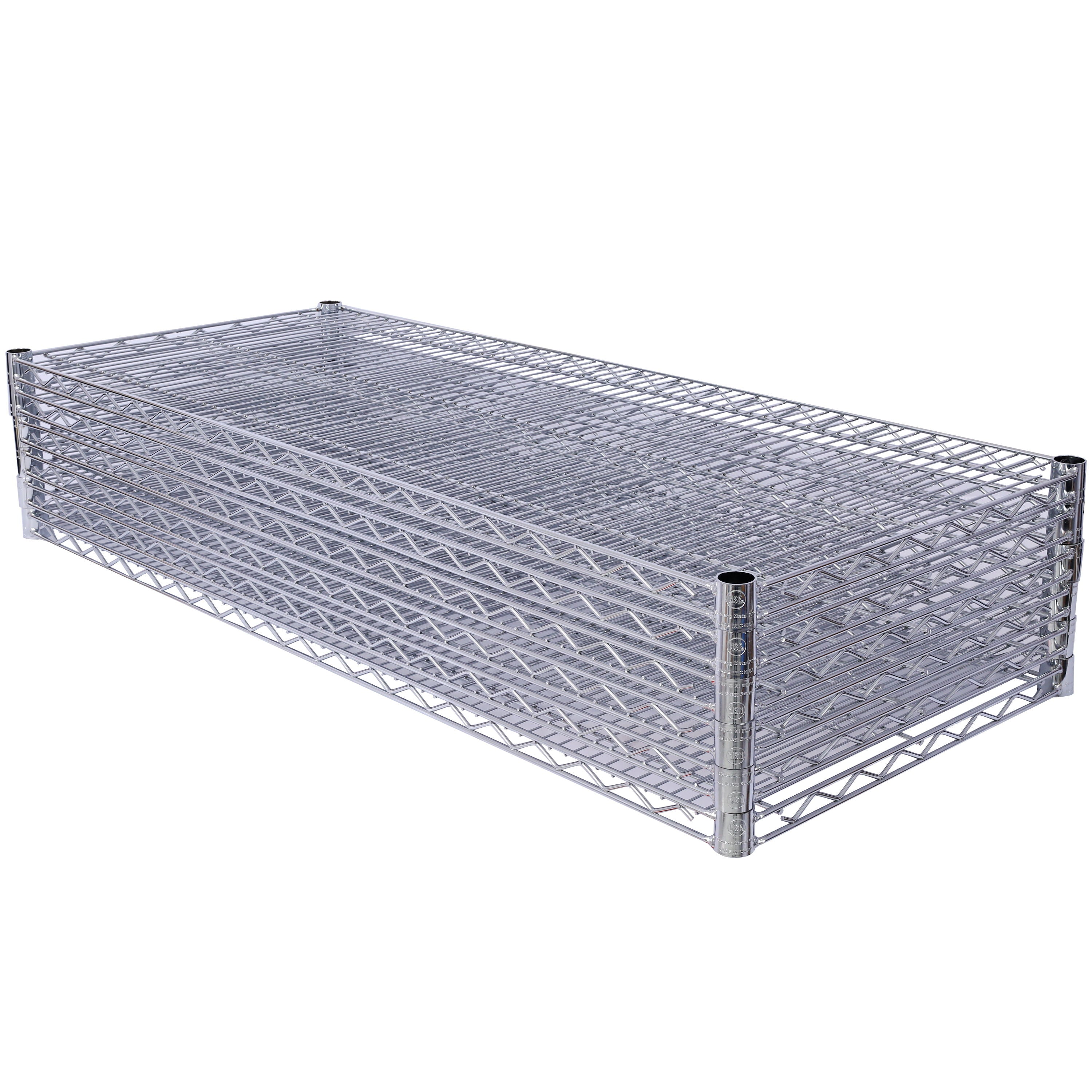 7 Tier Metal Shelf Wire Shelving Unit, 2450Lbs Heavy Duty Adjustable Storage Rack With Wheels &amp; Shelf Liners For Closet Kitchen Garage Basement Commercial Shelving