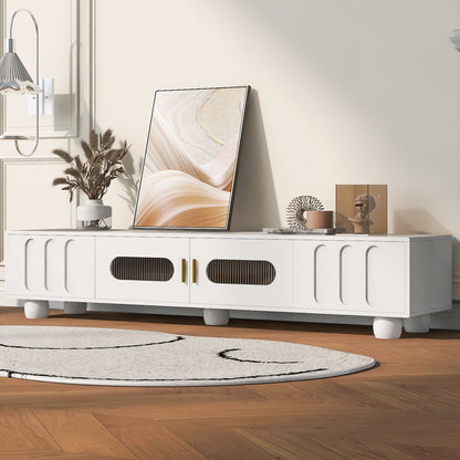Modern TV Stand For TVs Up To 80&quot;, 2 Drawers And Cabinet