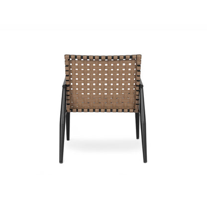 Outdoor Chat Set, 2 Chairs &amp; Side Table - Black / Brown