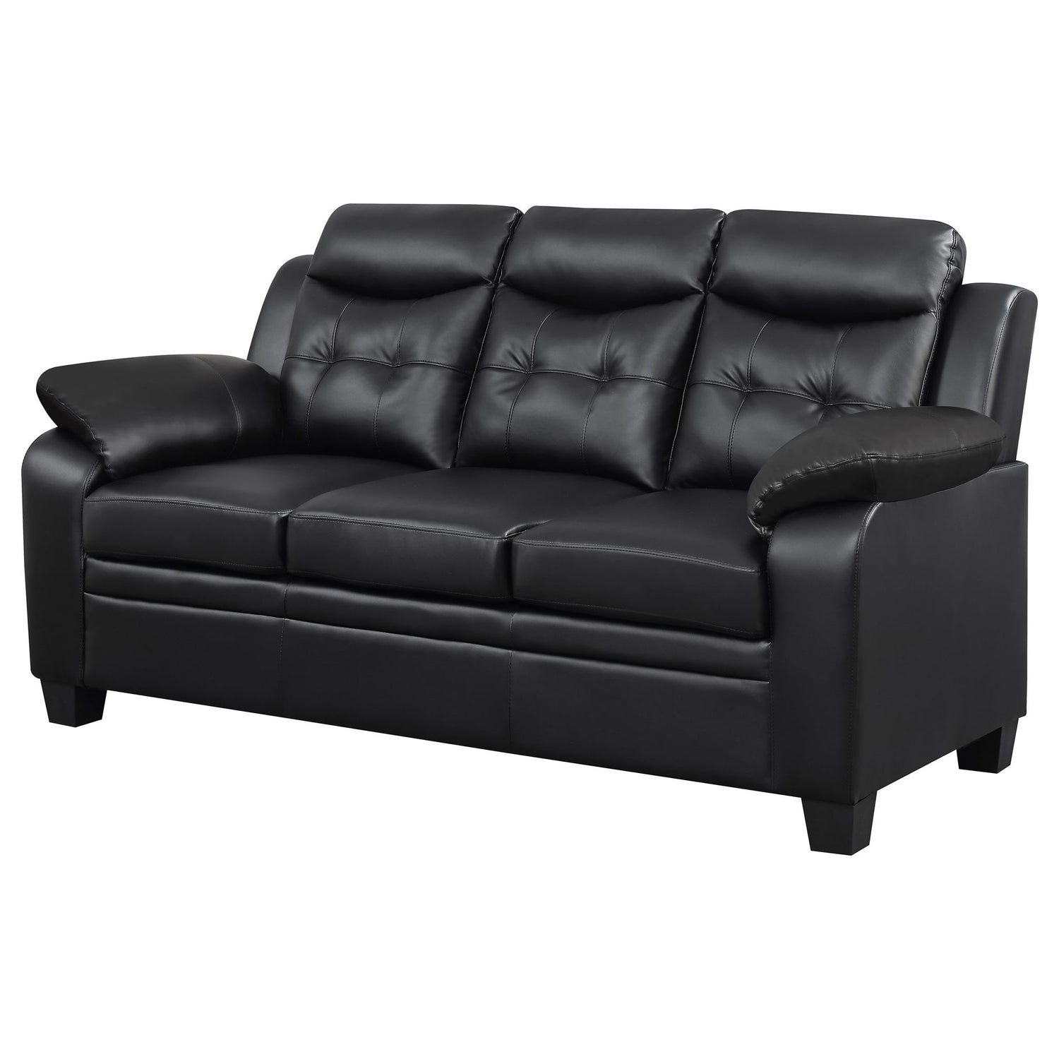 Eaton - Padded Sofa With Tufted Design - Black