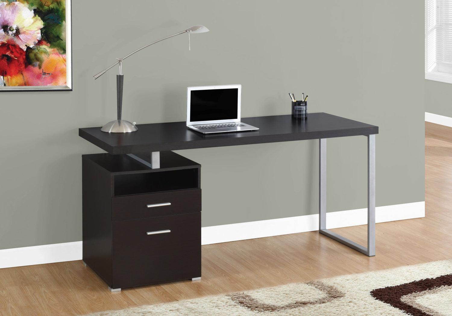 Computer Desk For Home Office, Laptop, Left Right Set - Up, Storage Drawers, Contemporary &amp; Modern