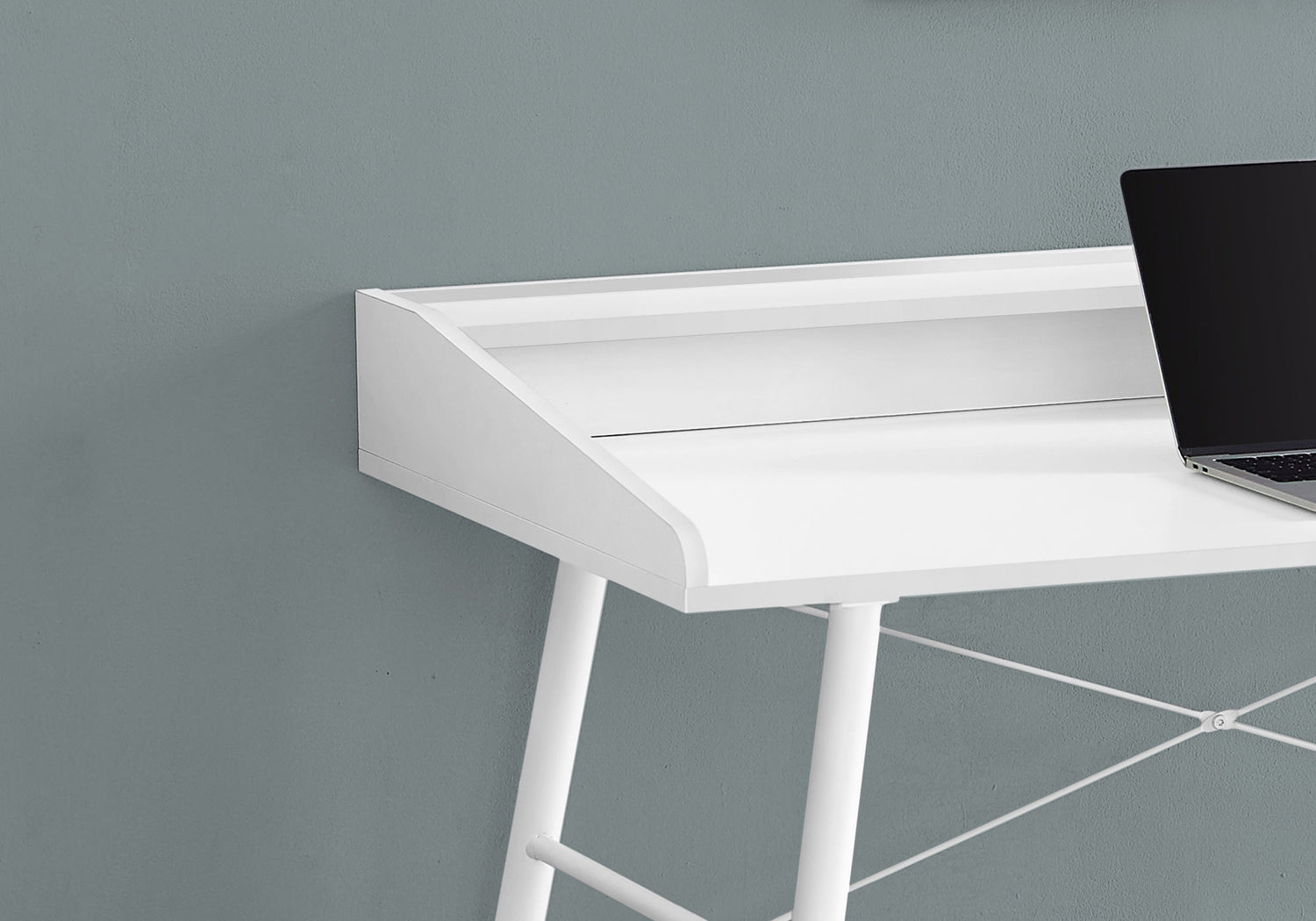 Computer Desk For Home Office, Laptop Storage Shelves, Contemporary &amp; Modern