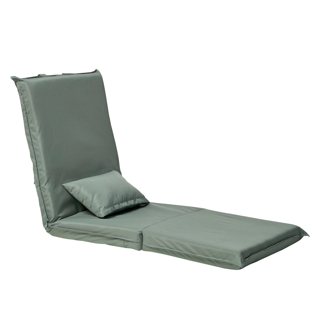 Foldable Portable Camping Chair With Carry Bag 14 Position Adjustable Recliner For Adults Cotton &amp; Metal Frame For Outdoor Travel, Picnic, Or BBQ - Light Green