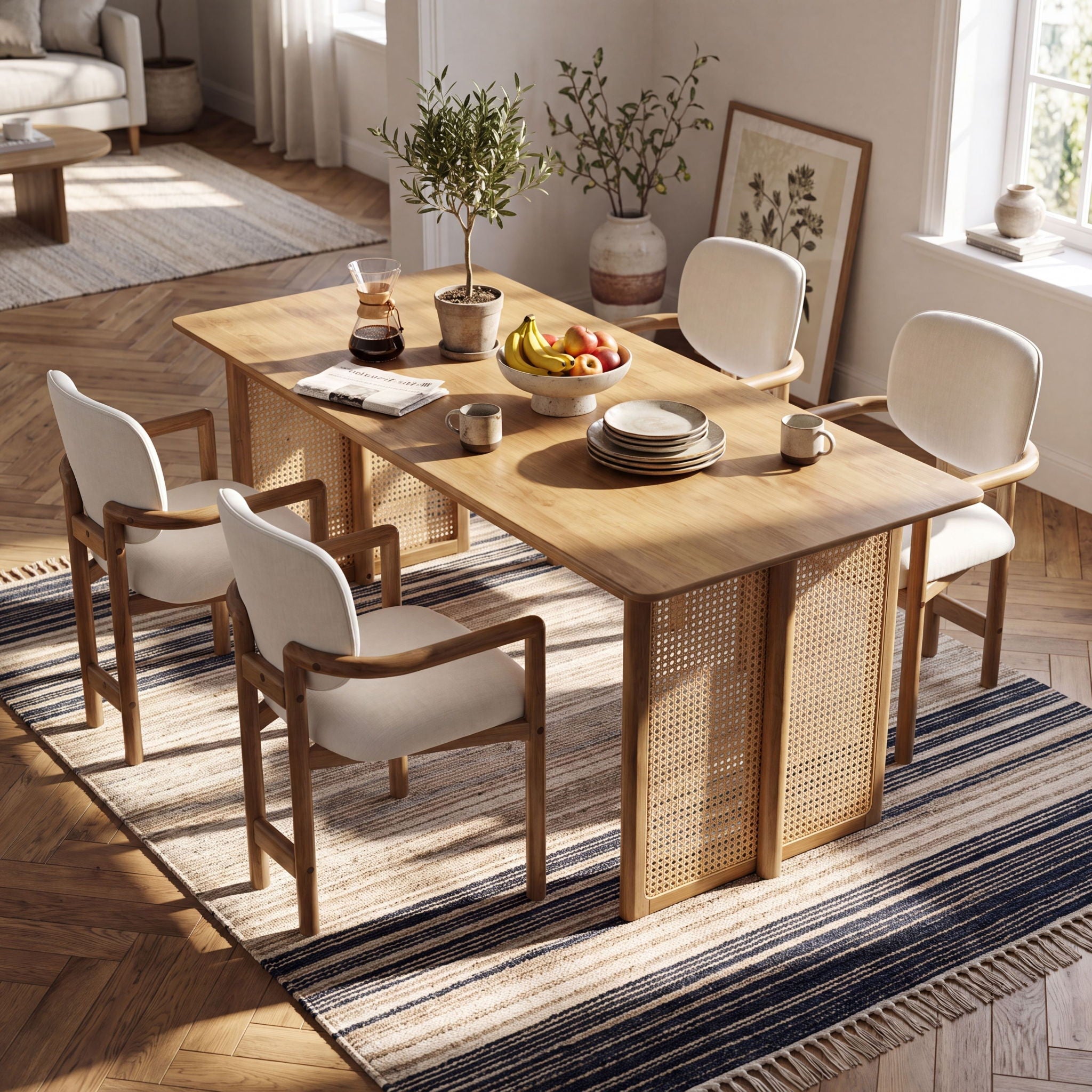 5 Piece Indoor Dining Set, Table &amp; 4 Chairs