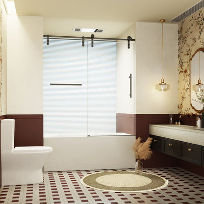 Frameless Single Sliding Shower Doors With Towel Rail &amp; Handle
