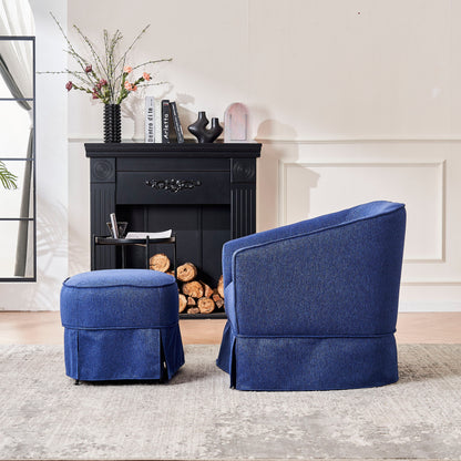 Swivel Accent Chairs Armchair For Living Room, Round Barrel Chairs