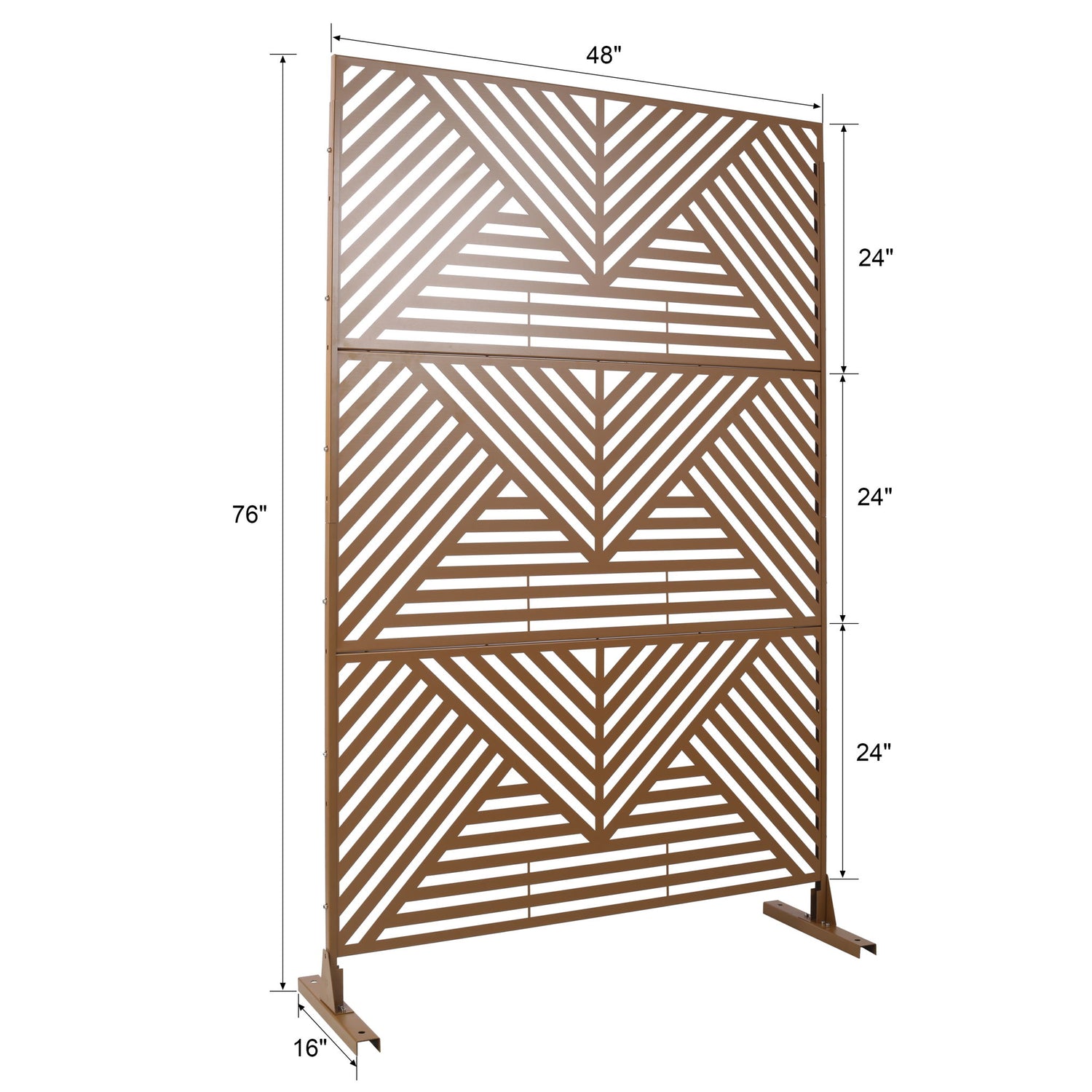 Freestanding Outdoor &amp; Indoor Freestanding Metal Privacy Screen