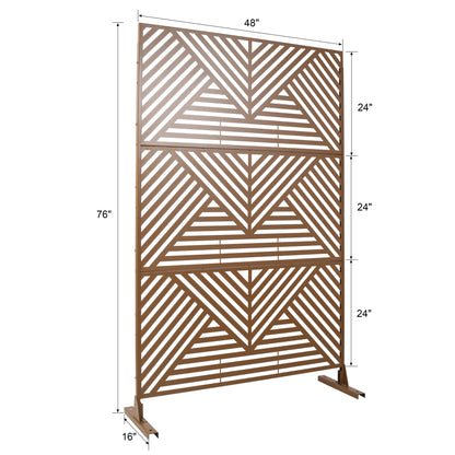 Freestanding Outdoor &amp; Indoor Freestanding Metal Privacy Screen