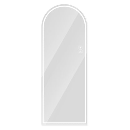 Arch Design LED Full Length Mirror, Dimmable, High Definition, Explosion Proof, 65&quot; X 21&quot; - Silver