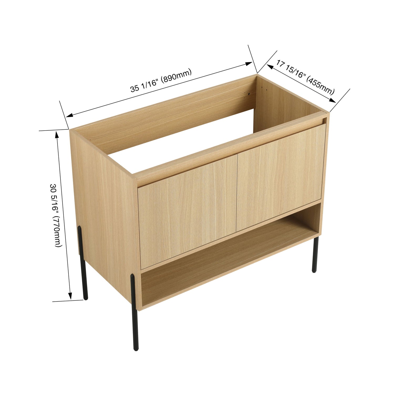 Freestanding Bathroom Vanity &amp; Soft Close Cabinet Doors