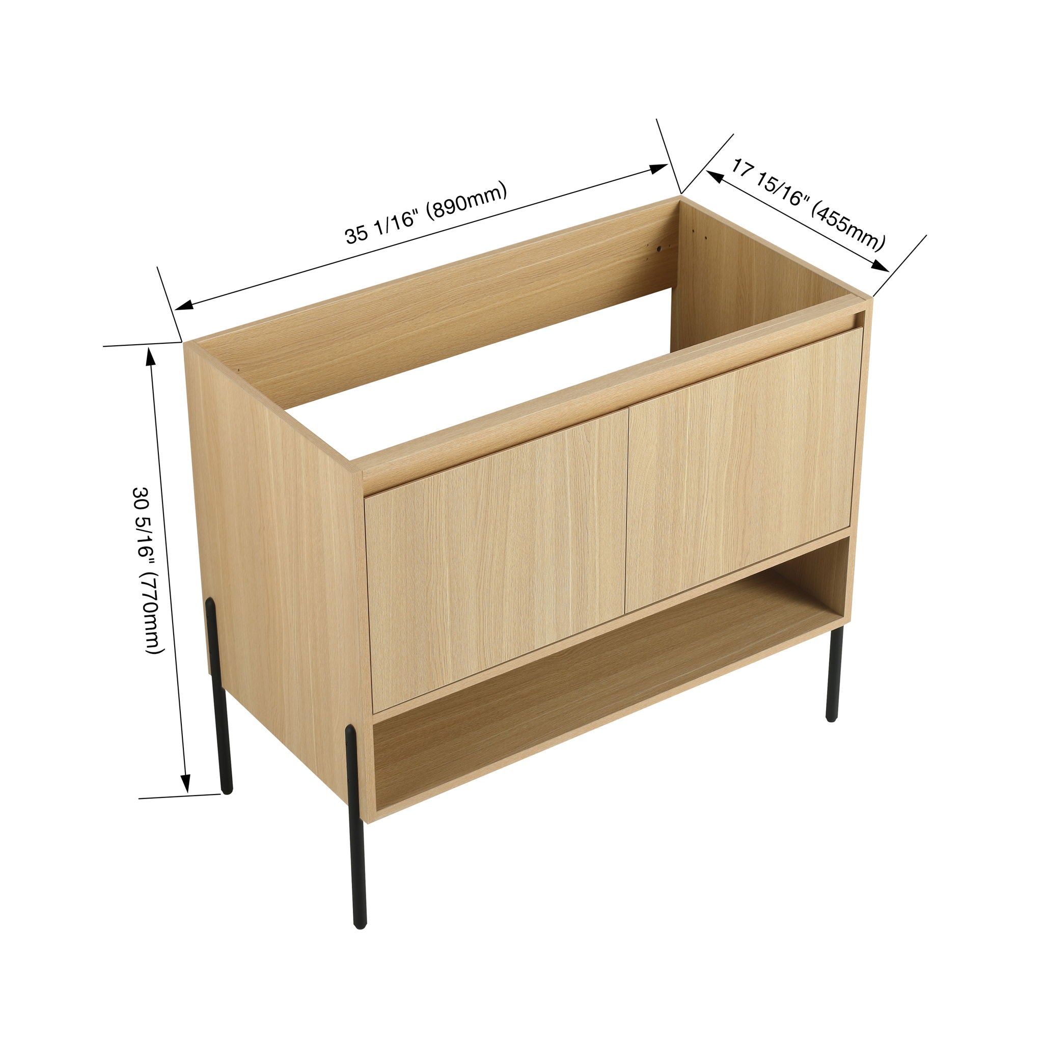 Freestanding Bathroom Vanity &amp; Soft Close Cabinet Doors