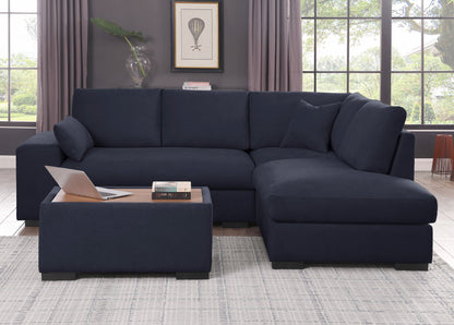 Joshua - 100&quot; Sectional Sofa with Right Facing Chaise and Console Ottoman