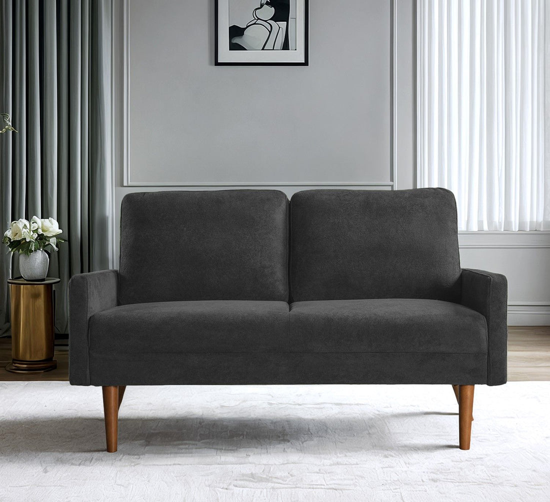 Loveseat Sofa, European Style With Sleek Design, Modern &amp; Vintage Flair, Upholstered 2 Seater Couch