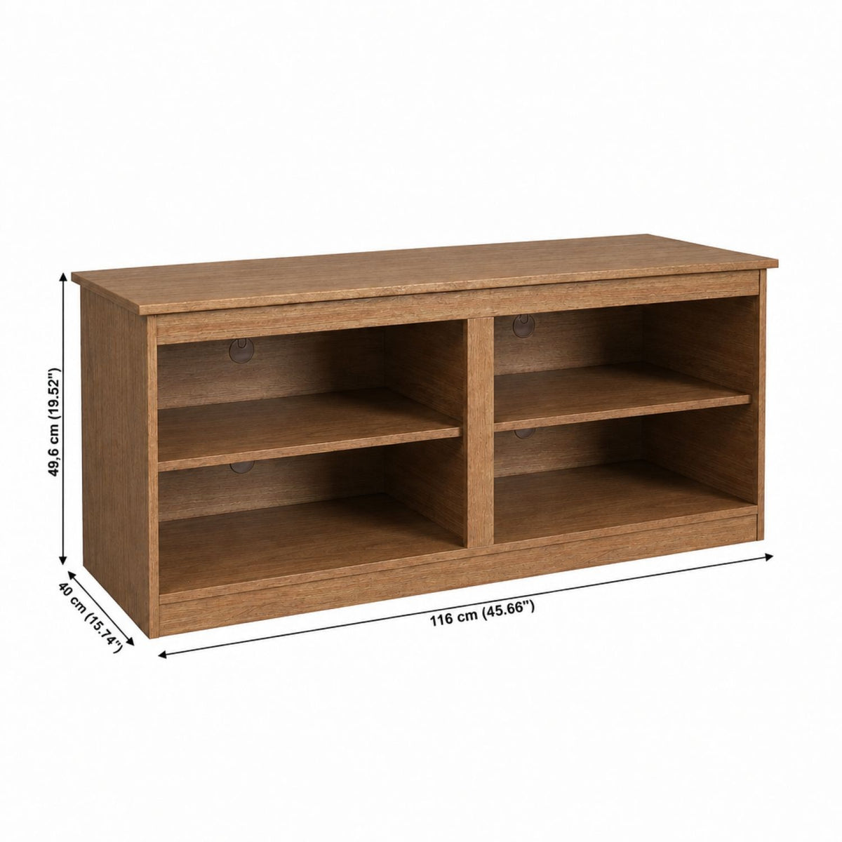 TV Stand For TVs Up To 50" With Open Shelves And Cable Management