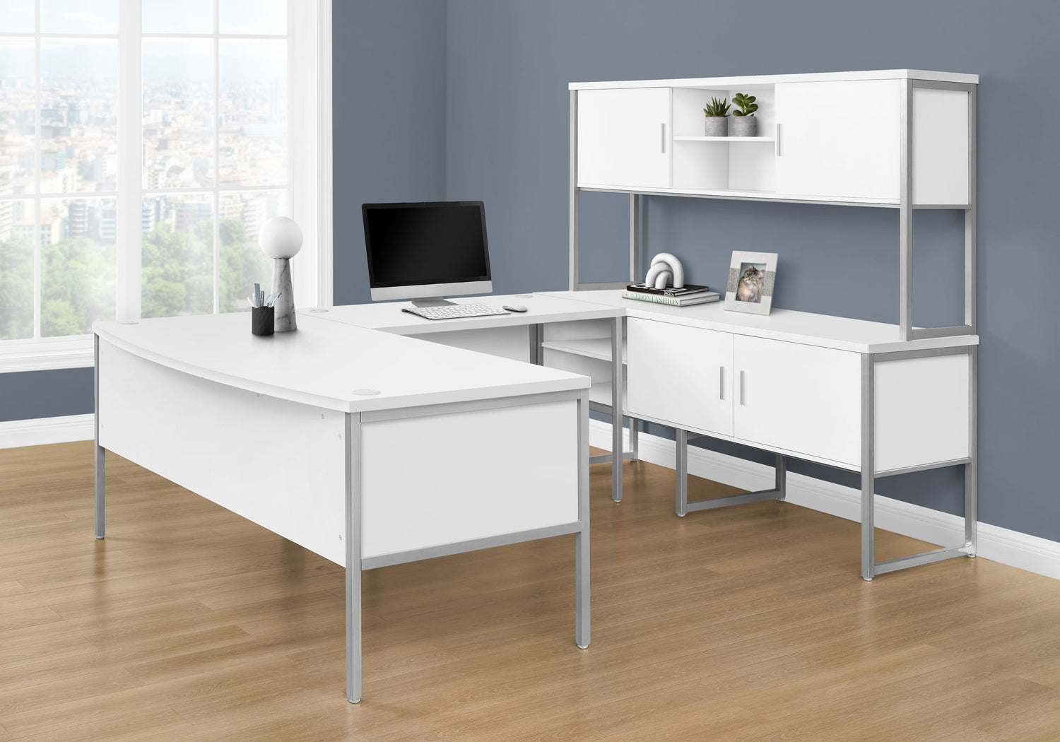 Computer Desk, Home Office, Commercial Grade, Contemporary &amp; Modern