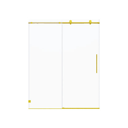 Frameless Single Sliding Soft Close Shower Doors, 5/16" Sgcc Tempered Glass