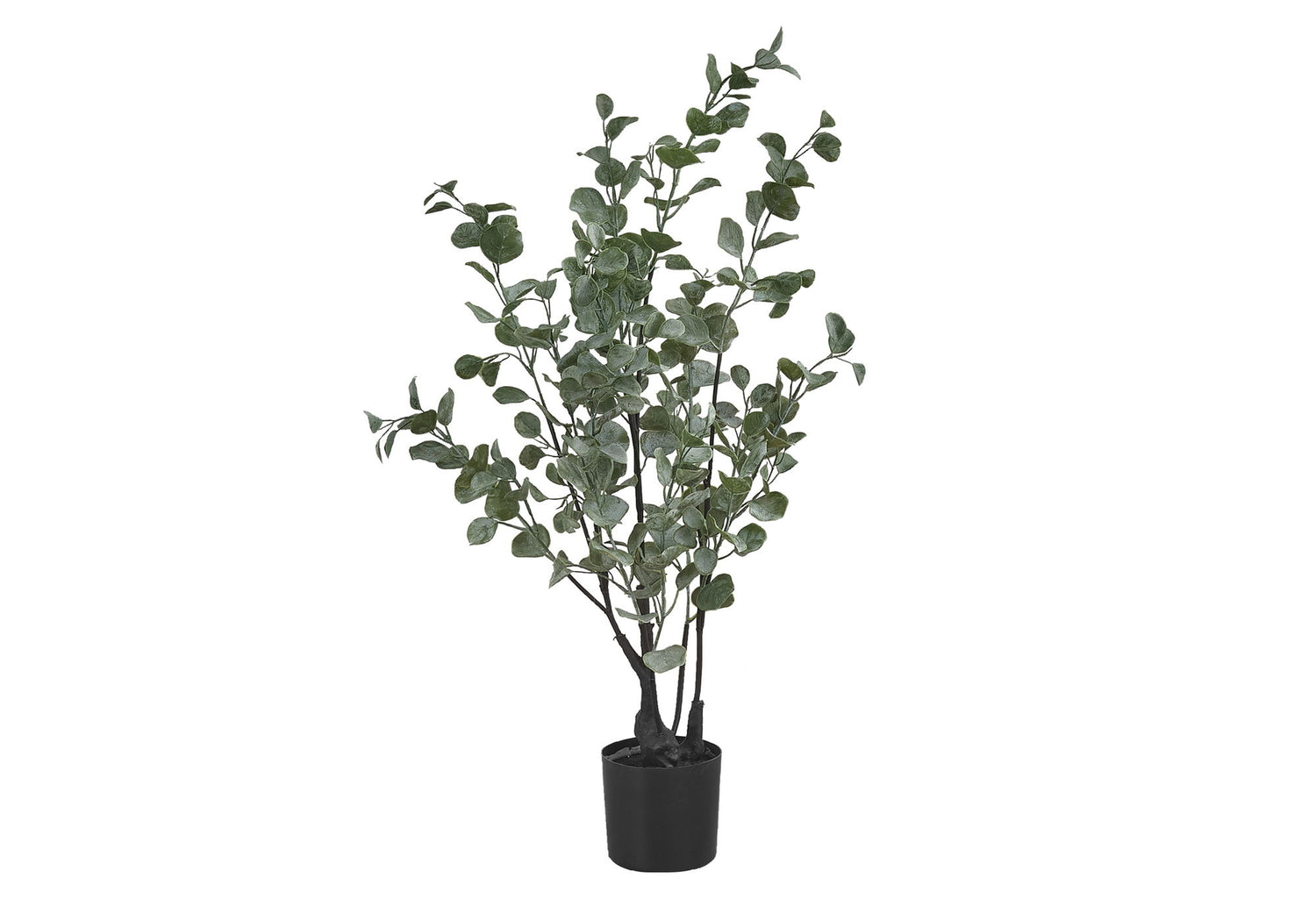 35&quot; Tall, Artificial Plant, Eucalyptus Tree, Indoor, Faux, Fake, Floor, Greenery, Potted, Decorative - Green / Black