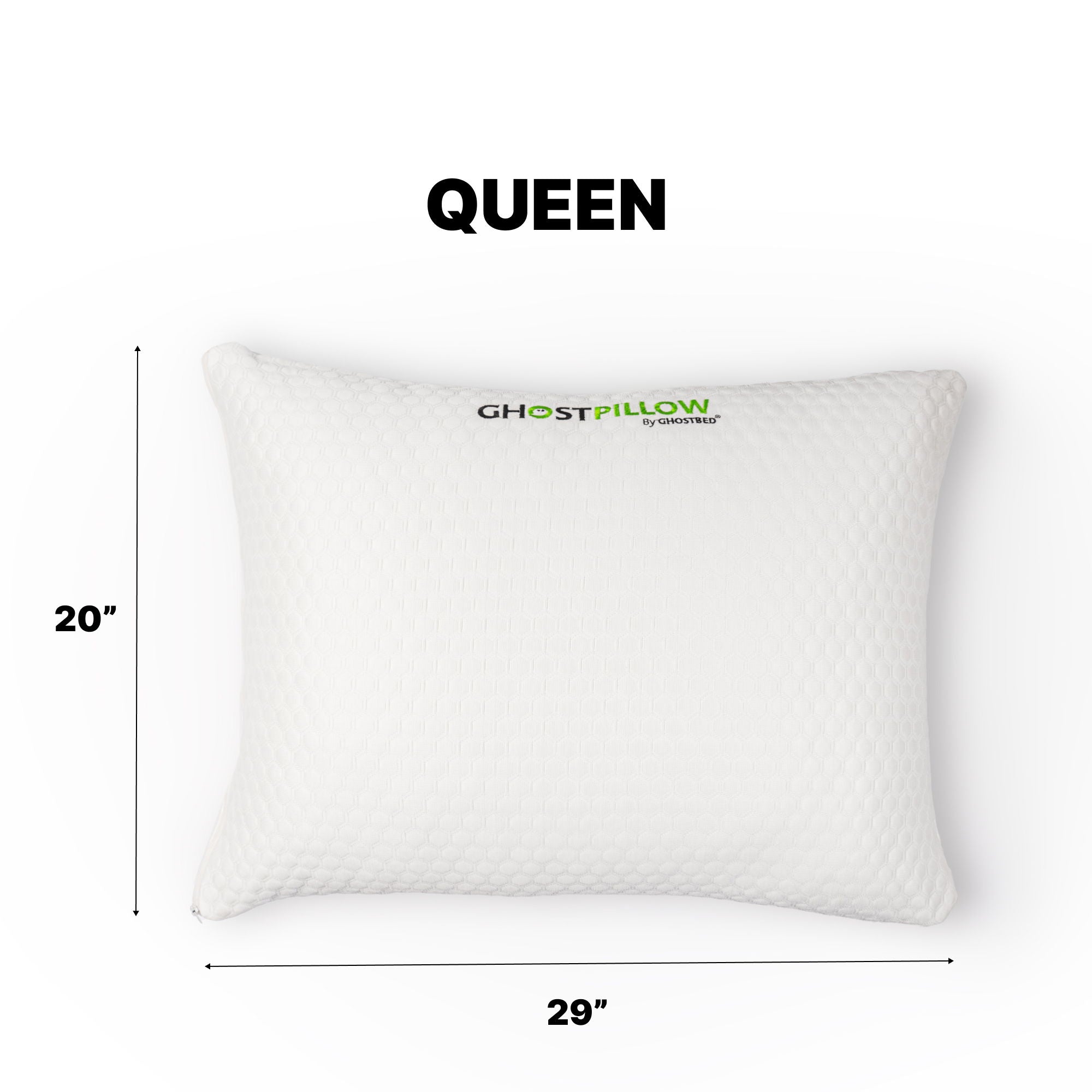 Ghostpillow Shredded - Customizable Soft Fluffy Gel Memory Foam &amp; Siliconized Microfiber Pillow