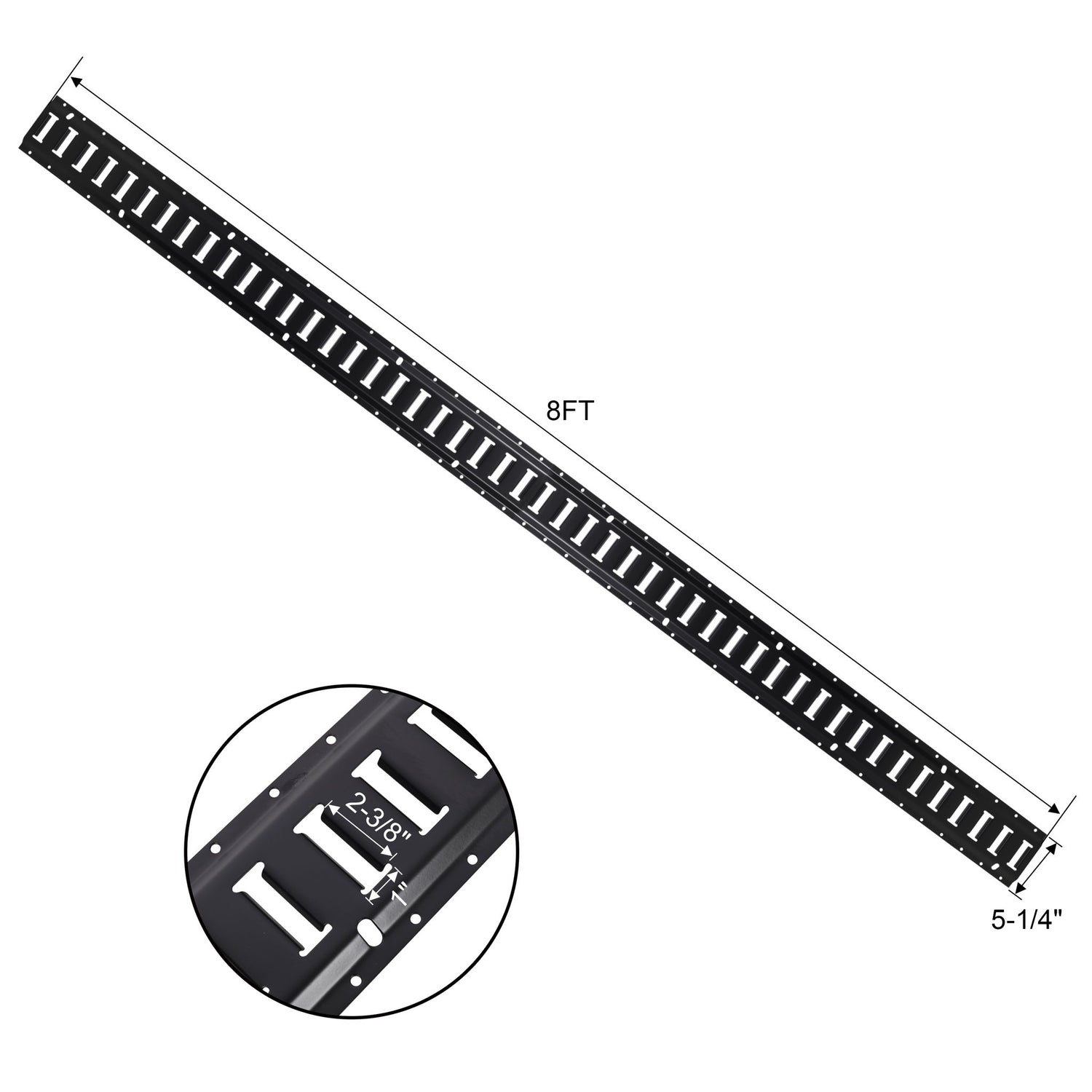 Heavy Duty E Track Tie-Down Rail Kit With O-Ring Anchors And Rope Tie Offs