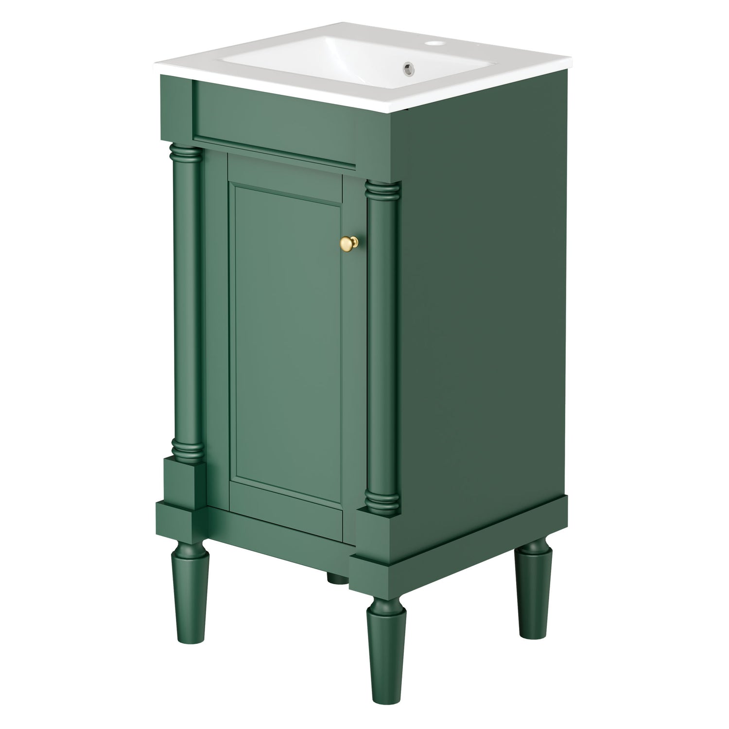 French Style Bathroom Cabinet With Sink, Adjustable Shelf
