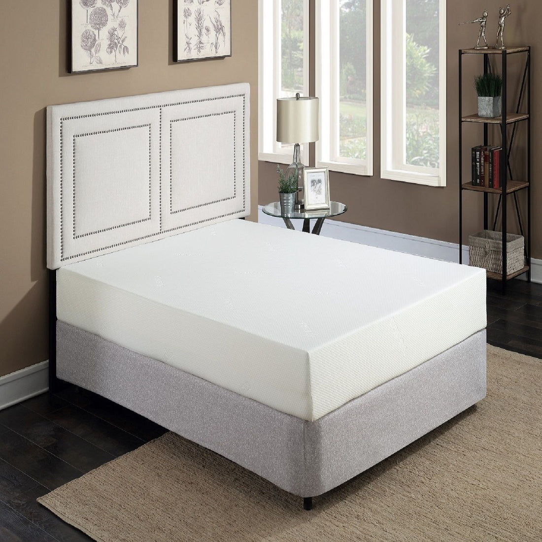10&quot; Plush Gel Memory Foam Mattress Bed With Cooling Technology, Aloe Vera Cover