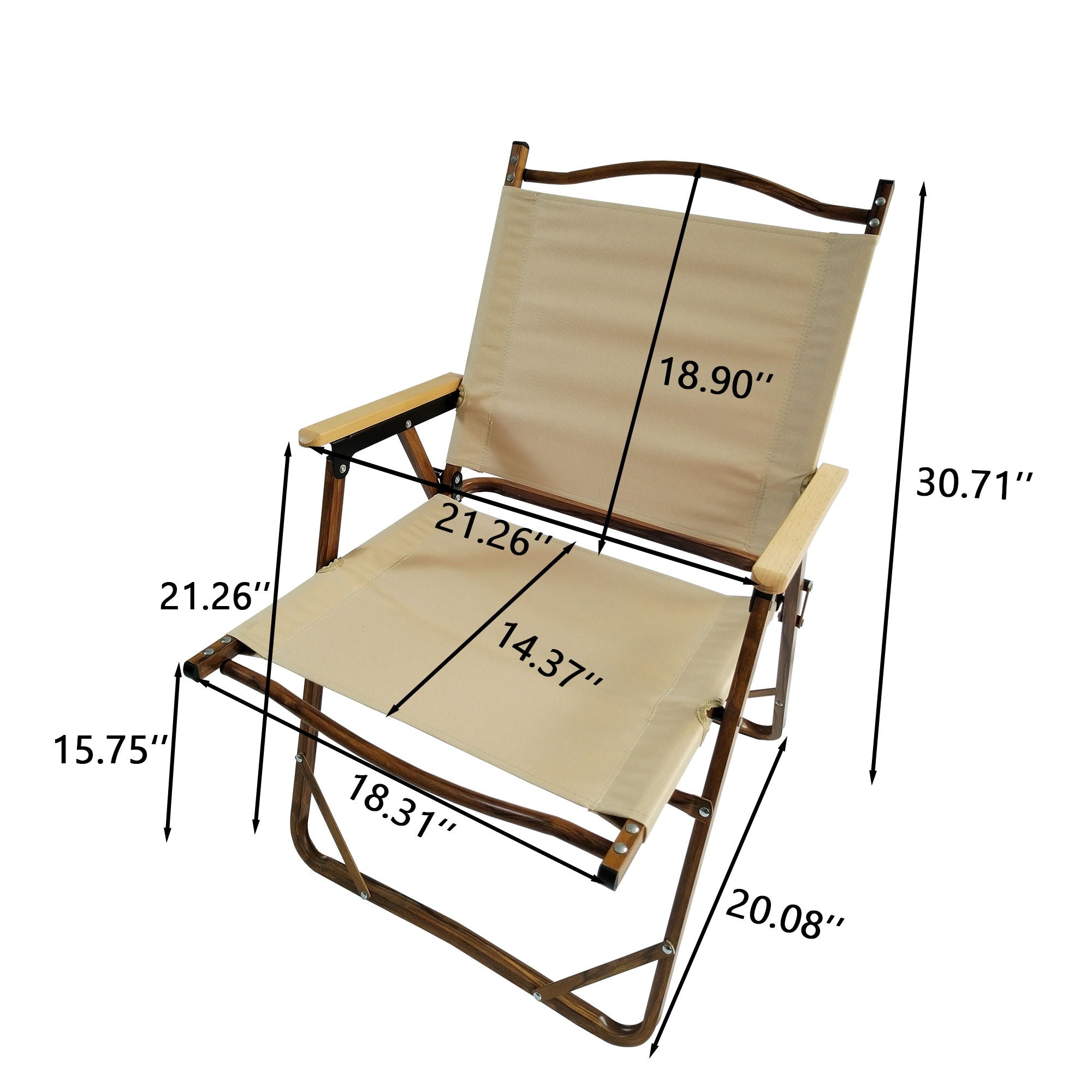 5 Pieces Dining Set, Multi-Function Foldable And Portable, 1 Dining Table &amp; 4 Folding Chairs, Indoor And Outdoor Universal - Natural