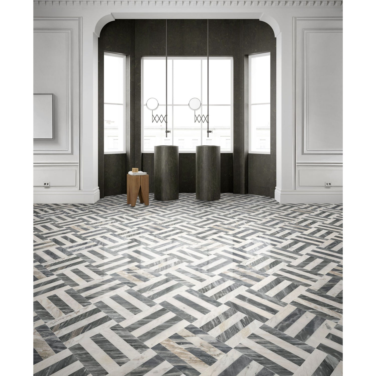 Elegant Waterjet Polished Marble Tile For Floor And Wall