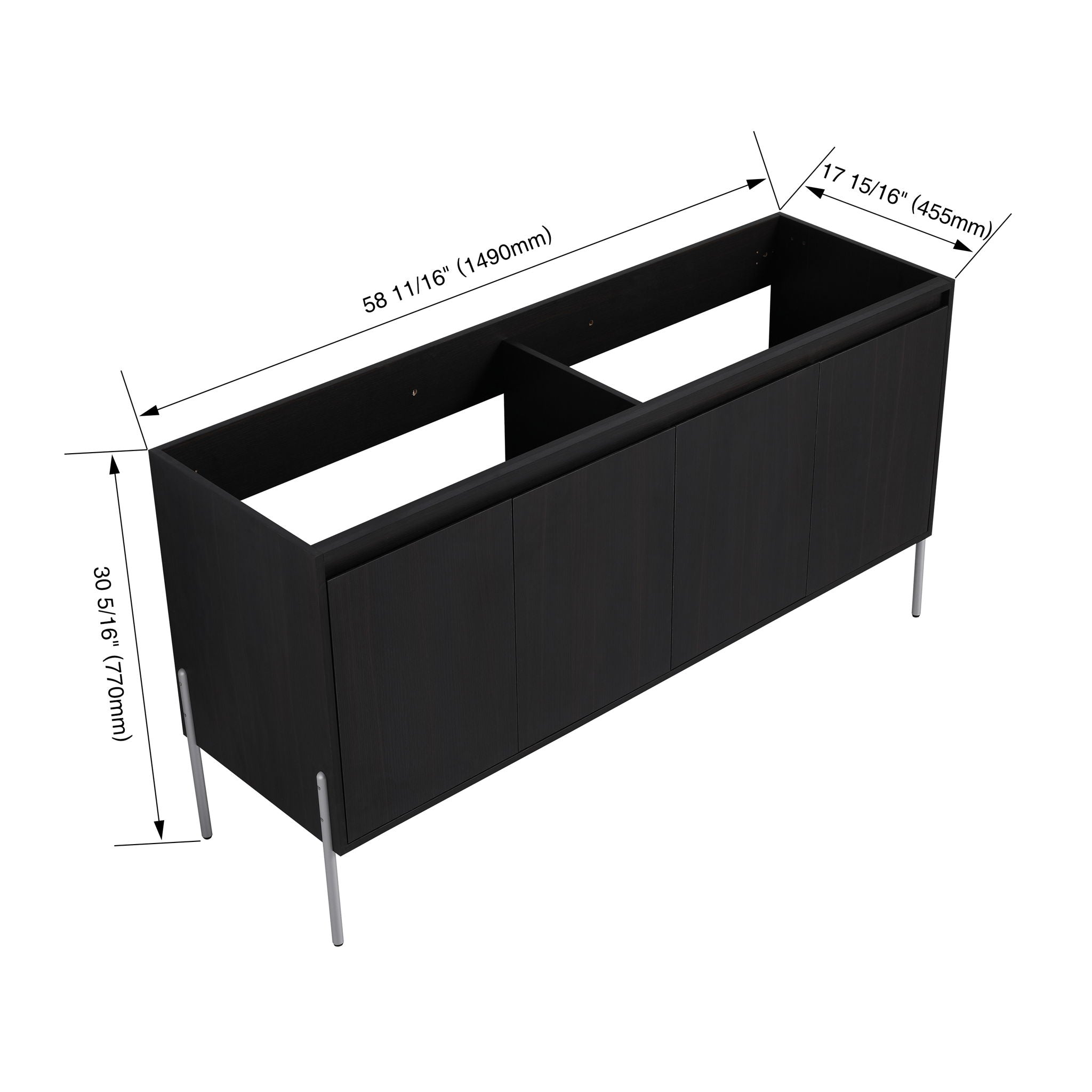 Freestanding Bathroom Vanity &amp; Soft Close Cabinet Doors