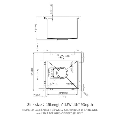Modern Stainless Steel 15&quot; Drop In Kitchen Sink Workstation With Accessories - Brushed Nickel