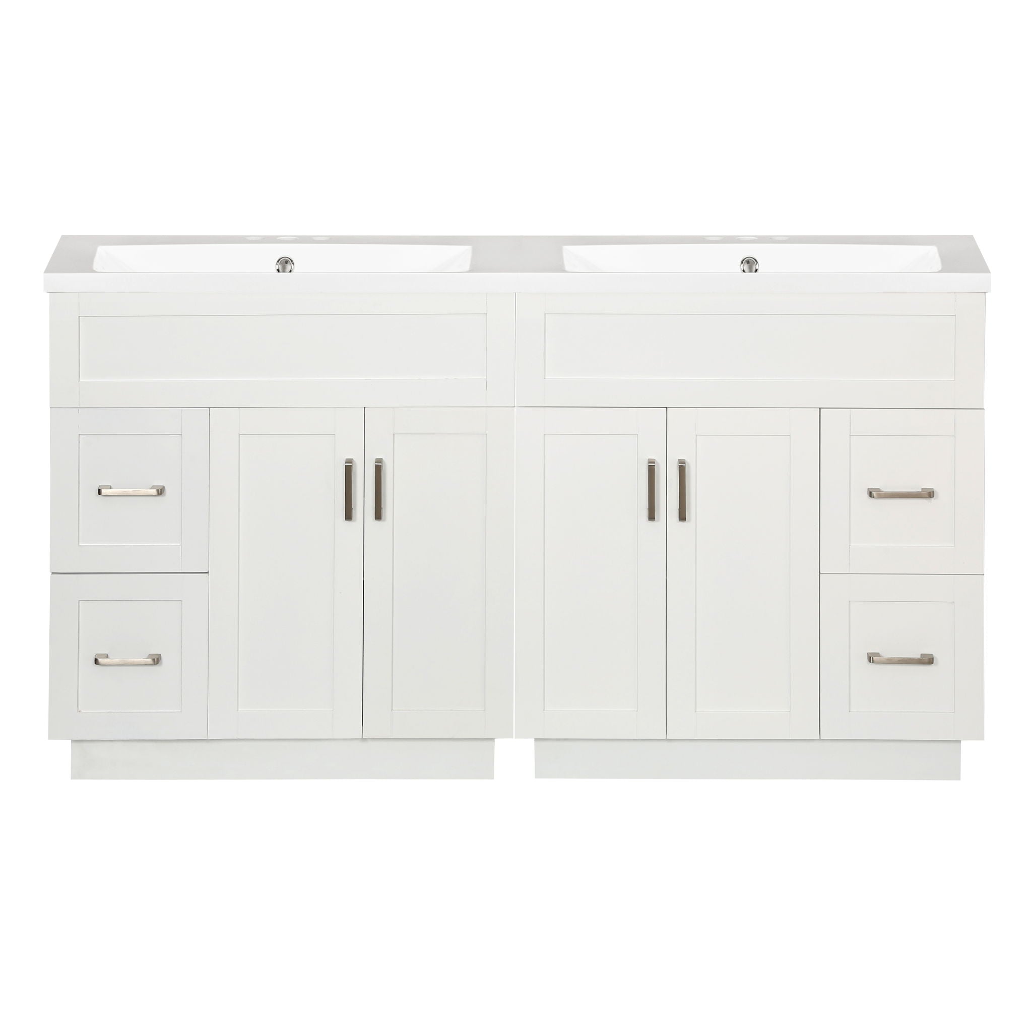 Bathroom Vanity With 2 Doors, 2 Drawers, Adjustable Shelf, Hidden Slides &amp; Soft Close Hinges