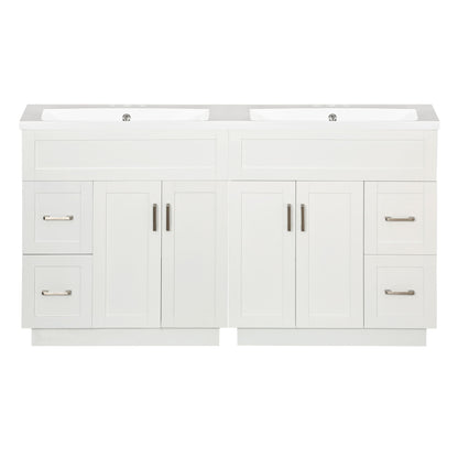 Bathroom Vanity With 2 Doors, 2 Drawers, Adjustable Shelf, Hidden Slides &amp; Soft Close Hinges