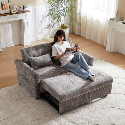 Loveseat Sofa Bed, Pull - Out Couch Sleeper &amp; 2 Pillows