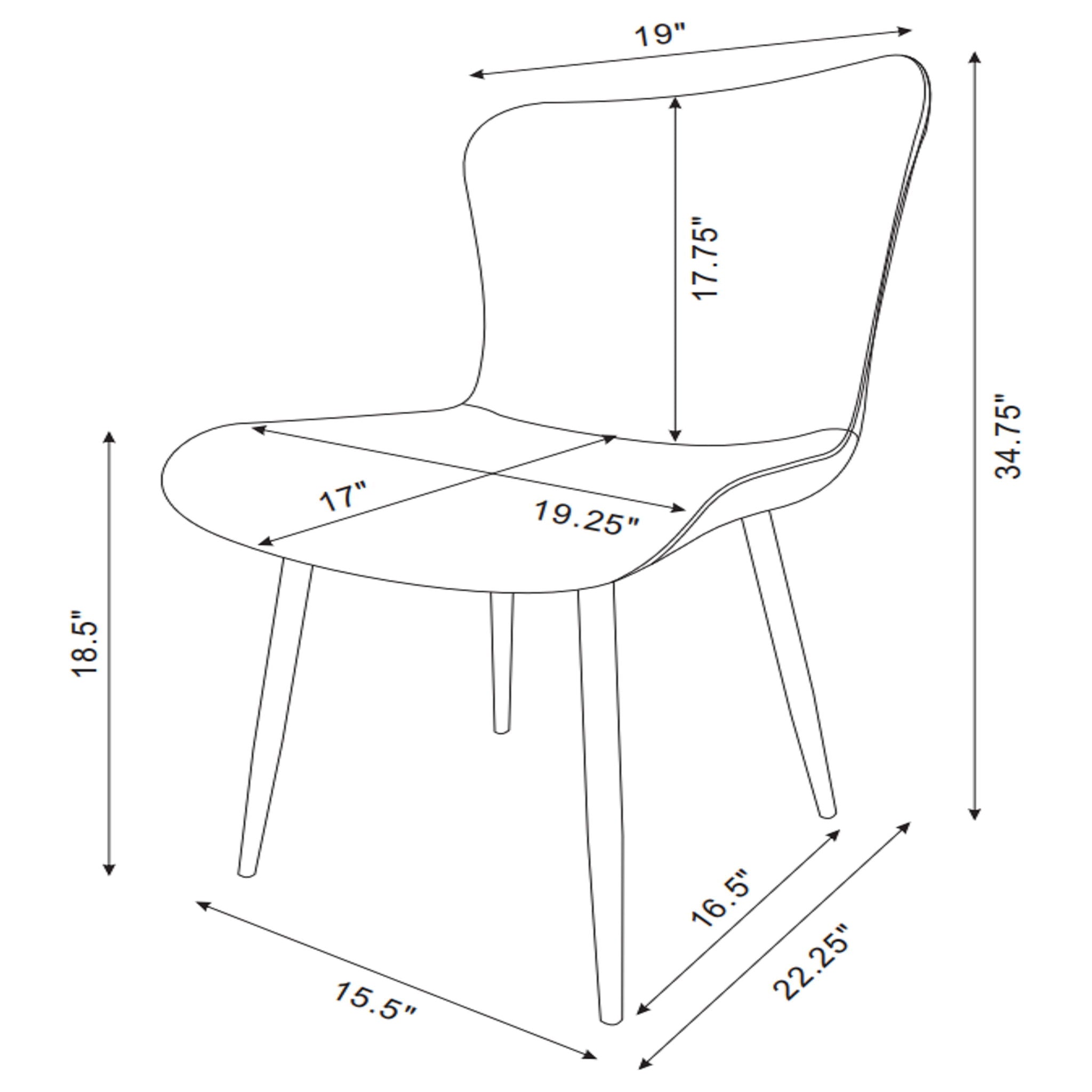 Grant - Upholstered Dining Side Chair (Set of 2) - Warm Gray