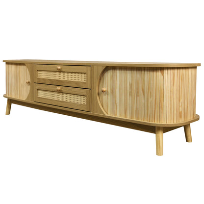 Rattan TV Stand For Tvs Up To 75&