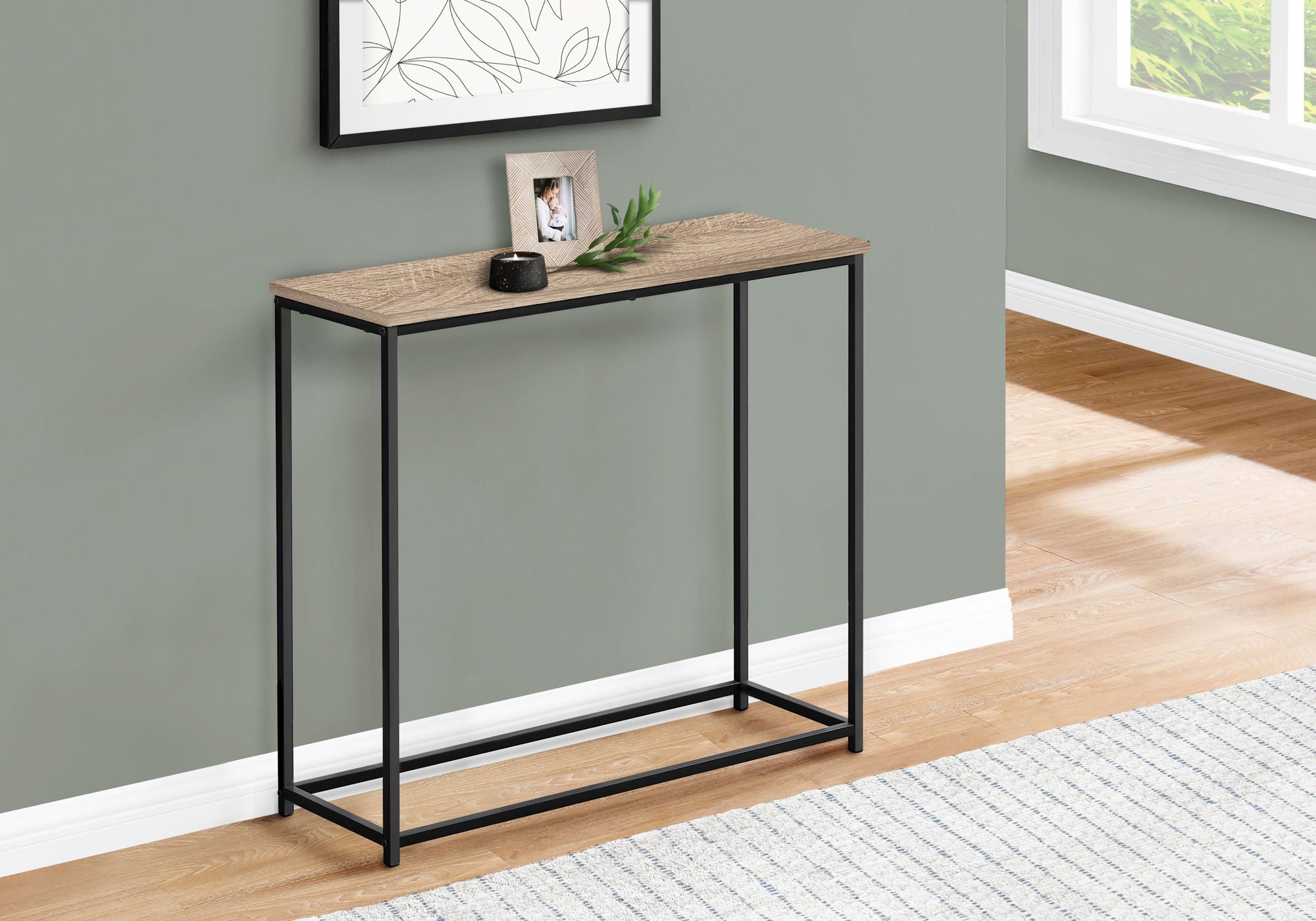 Accent Console Table For Entryway, Stable Support, Contemporary &amp; Modern