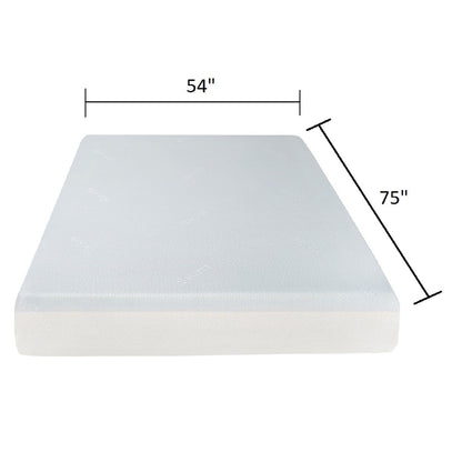 6&quot; Firm Full Size Gel Memory Foam Mattress With Cooling Technology - White