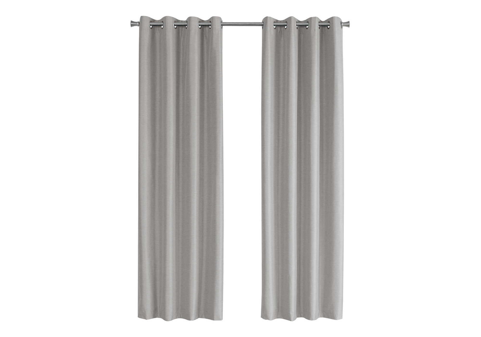 2 Pieces Set, Curtain Panel, Room Darkening, Grommet, Contemporary &amp; Modern
