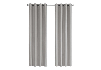 2 Pieces Set, Curtain Panel, Room Darkening, Grommet, Contemporary &amp; Modern