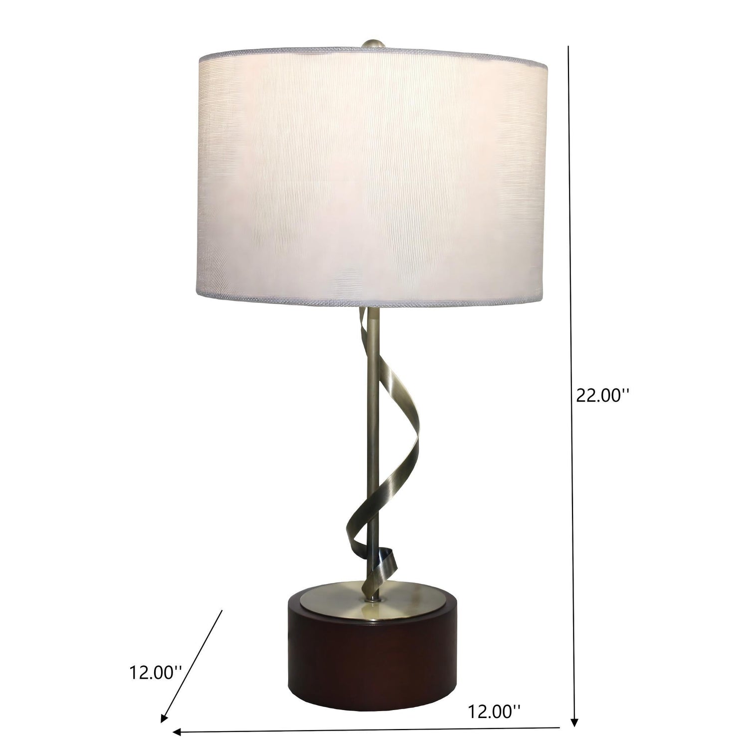 Nightstand Desk Lamp With Twisted Base - White