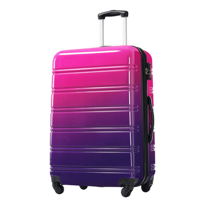 Hardshell Luggage Sets 3 Piece Gradient Color Expandable Suitcase With Spinner Wheels And Tsa Lock Lightweight 20&quot; 24&quot; 28&quot; Available