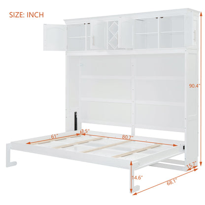 Murphy Wall Bed With Top Cabinets &amp; Wine Rack