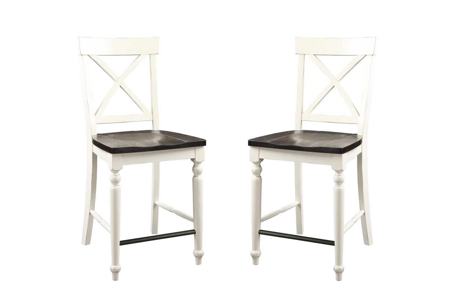Mountina - 24&quot; Tall Bar Stools (Set of 2) - Brown / White
