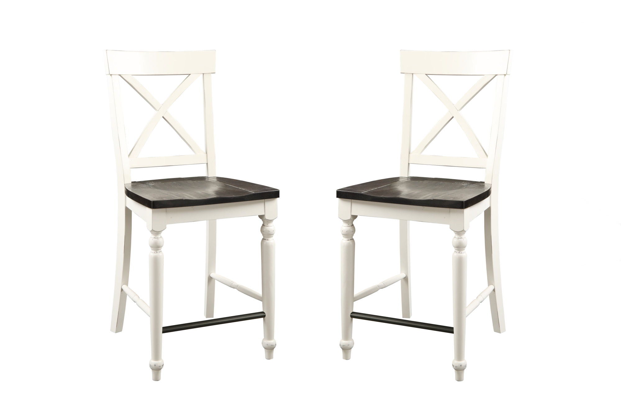 Mountina - 24&quot; Tall Bar Stools (Set of 2) - Brown / White