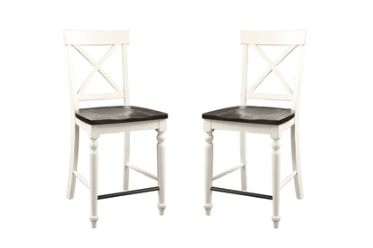 Mountina - 24&quot; Tall Bar Stools (Set of 2) - Brown / White