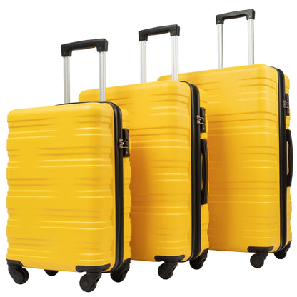 Hardshell Luggage Sets 3 Pieces Spinner Suitcase With Tsa Lock Lightweight 20&quot; 24&quot; 28&quot;