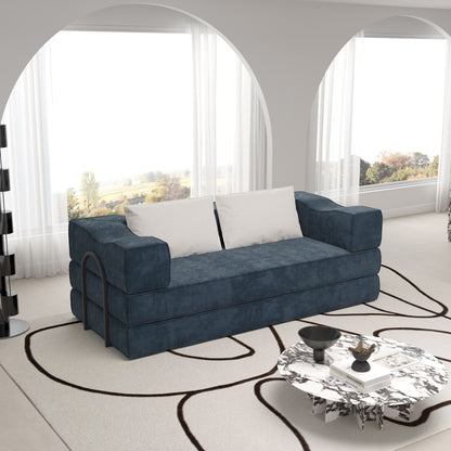 3 Seat Folding Floor Couch &amp; King Size Bed Mattress