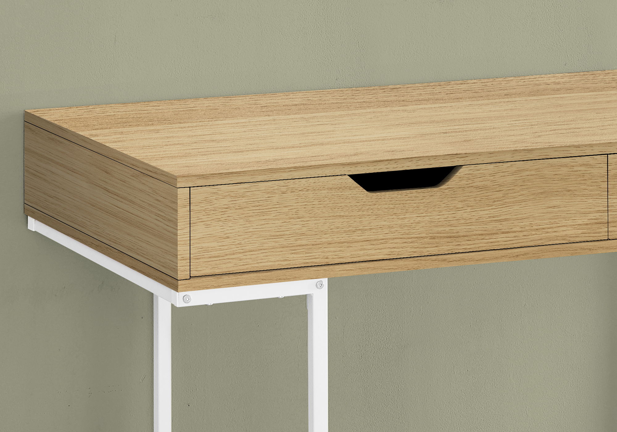 Computer Desk For Home Office, Storage Drawers, Marble Look Contemporary &amp; Modern