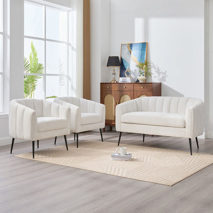 3 Piece Living Room Furniture Set Sofa &amp; Armchairs