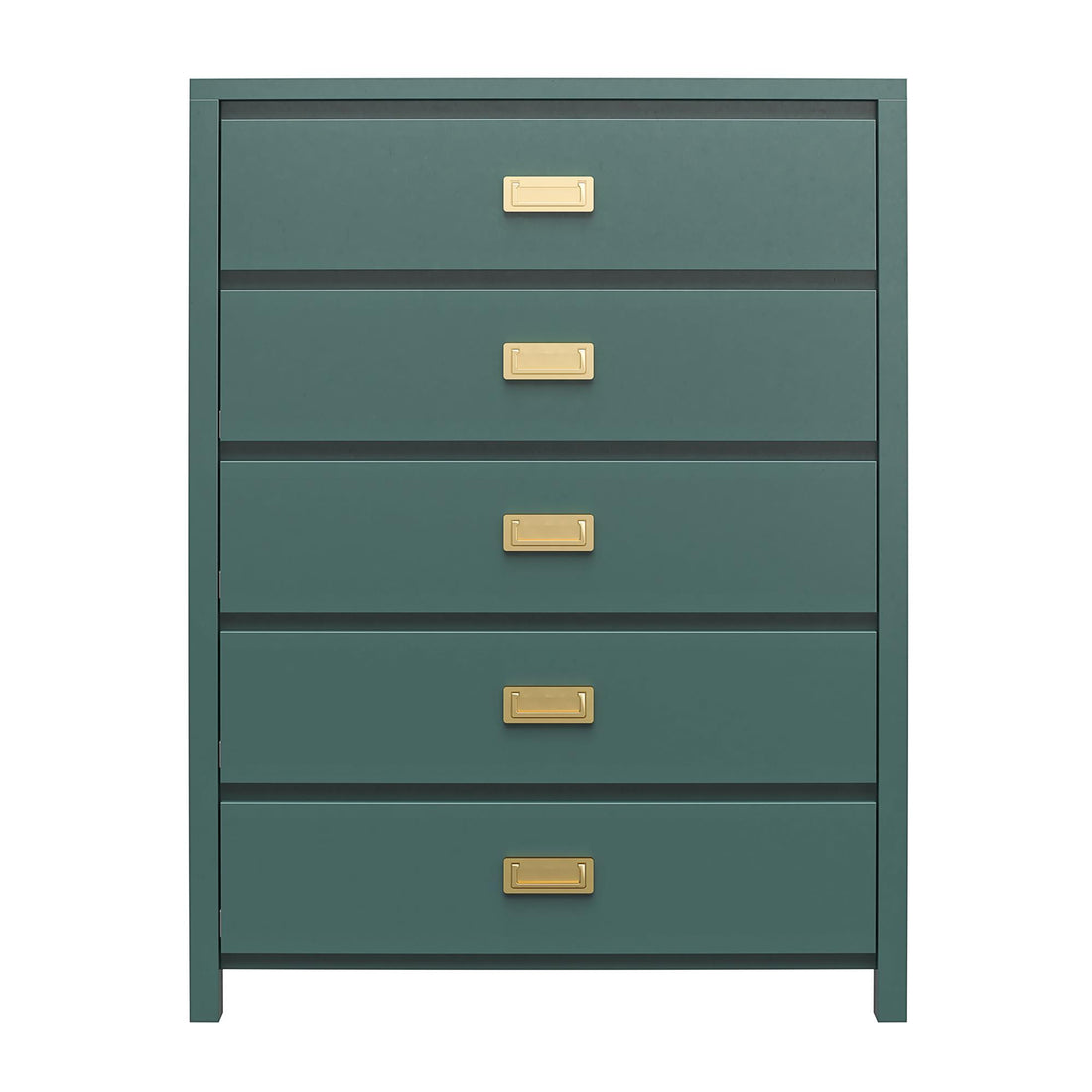 Haven - 5 Drawer Dresser - Dark Green